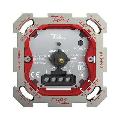 Regolatore INC Feller SNAPFIX® universale 20…420W/20…420VA 