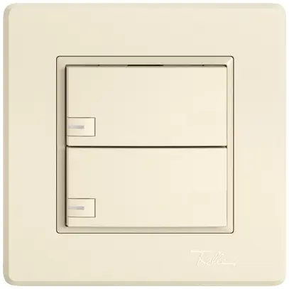 Pulsante KNX RGB INC EDIZIO.liv SNAPFIX® sensore temp.RGB-LED 2× com.1T cr 