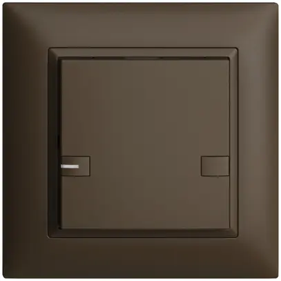 Poussoir ENC KNX 1× EDIZIOdue colore coffee RGB avec LED 