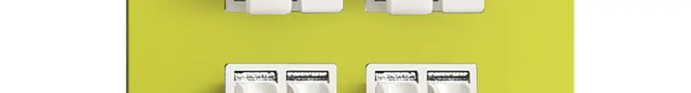 Prise audio EDIZIOdue F 4×lemon borne à étrier pour 4 haut-parl. 