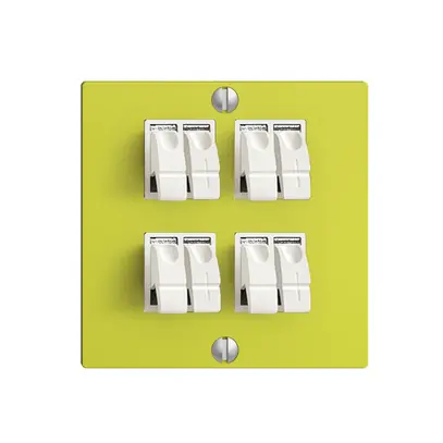 Prise audio EDIZIOdue F 4×lemon borne à étrier pour 4 haut-parl. 