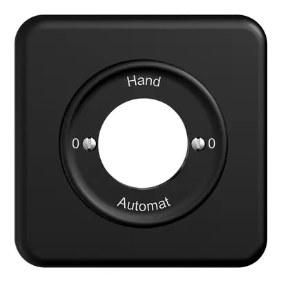 Kit frontal 0-Hand-0-Automat STANDARDdue, noir 90×90mm pour interr.rot 