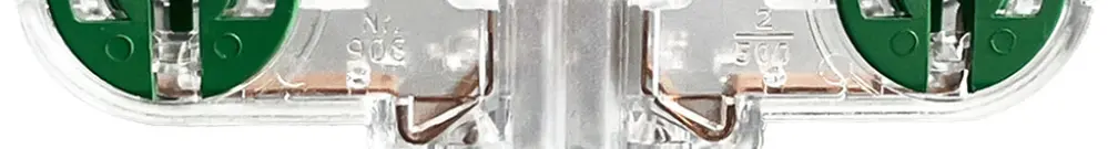 Portalampada doppio G5 con perni, trasparente 