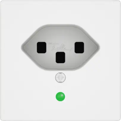 Prise EDIZIO.liv SNAPFIX® 1×T23 avec LED bc 