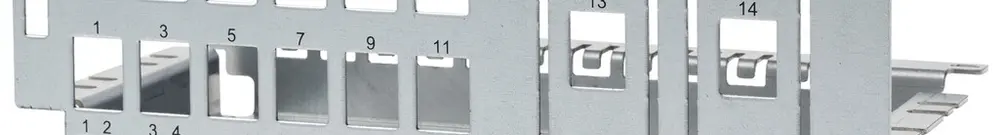 Patchpanel Cecoflex Hybrid 12(+2)-Port RJ45 Keystone 2×LC-D 