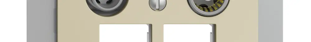 Presa multimedia ENC EDIZIOdue FM EASYNET 4dB, p.2×RJ45 S-One, vanille 
