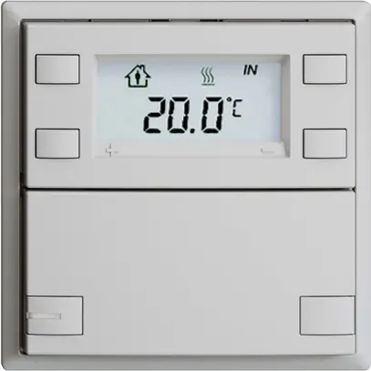 Pulsante RTH INC KNX 1×EDIZIOdue F grigio chiaro, con LED RGB 