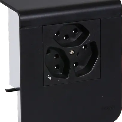 Supporto d'apparecchio Hager per SL20055 nero, 3×T13 1×S 