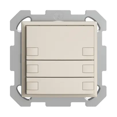 UP-KNX-Taster RGB EDUE, 250mW, o.LED, 6×Taste, 1×Tastenbelegung, crema 