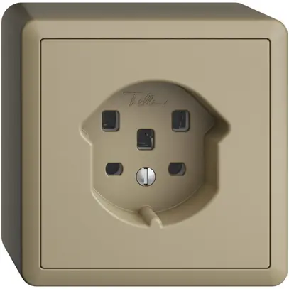 Prise AP EDIZIOdue T25 16A sand, avec bornes enf. 