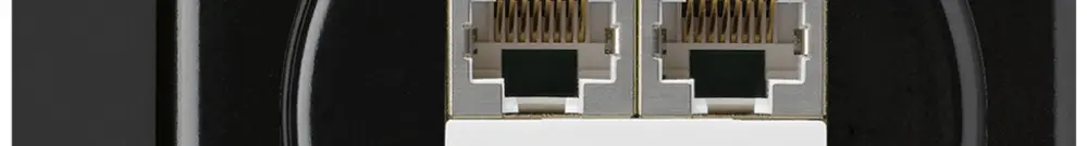 AP-Anschlussdose basico 2×RJ45s getrennt UKV schwarz 