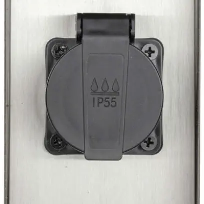 Anschlusssäule Schönenberger IP55 3×T13 230V 10A Überlastschutz Stahl 
