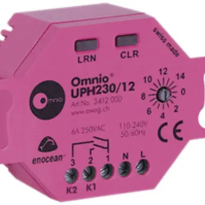 Atuattore di termostato RF INS Omnio UPH230/12 2 canali 230VAC 6A 