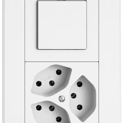 Combinaison ENC EDIZIO.liv SNAPFIX® 2×1 156×96mm schéma 3/1L+3×T13 blanc 