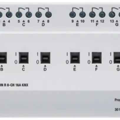 Attuatore di commutatore AMD KNX 8 volte 16A 