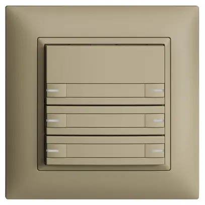 Pulsante KNX RGB INC EDUE FMI, 250mW, c.LED RGB, carta, 6×pulsante, 1×tasto, sa 