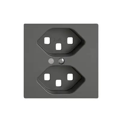 Kit di montaggio EDIZIO.liv SNAPFIX® per presa 2×T23 con lente frontale grs 