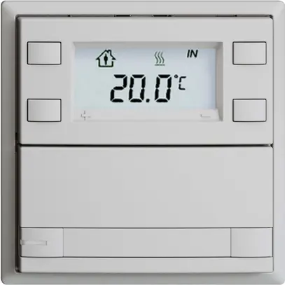 Poussoir RTH ENC KNX 1× EDIZIOdue F gris clair, avec pap.+LED RGB 