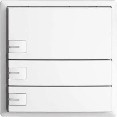 Pulsante KNX RGB EDUE, 250mW, c.LED RGB, 3×pulsante, com.1×tasto, bi 