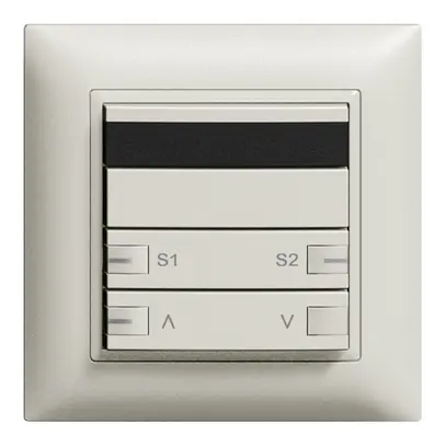 Poussoir ENC ZEP 1c/2t IR-moteur/scène EDIZIOdue gris clair 