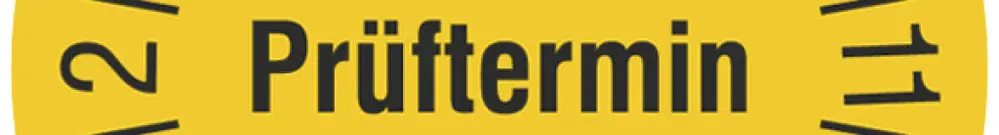 Targhetta di controllo CIMCO Nächster Prüftermin BetrSichV 24 Ø30mm giallo 240pz 