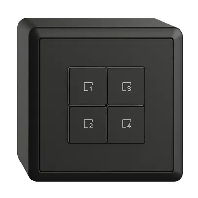 Poussoir scène AP 4 scènes/4T Edue Wiser noir 
