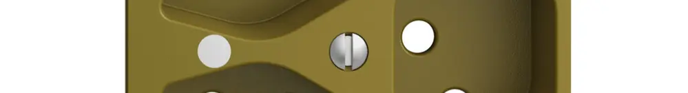 Kit frontal EDIZIOdue olive 60×60mm 3×T13, lentille, 