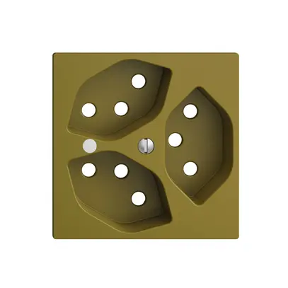 Kit frontal EDIZIOdue olive 60×60mm 3×T13, lentille, 