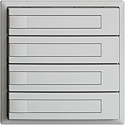 Pulsante INC KNX 4×EDIZIOdue grigio chiaro RGB senza LED con inserto carta 