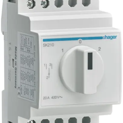 Interruttore rotativo AMD Hager 20A 400V 0 chiusura 0 apertura 1 invertitore 3UM 