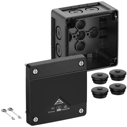 Boîte de dérivation AP Spelsberg Abox Pro 025-L/sw 92×92×60mm IP69 no 