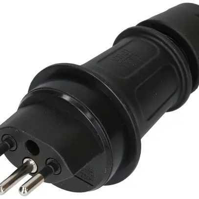 Spina tipo 13 MH TH55 tondo 10A 230V 3P nero 
