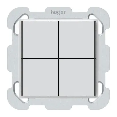 Pulsante KNX INC KAL 4×tasti 4×punti azionamento LED bianco 
