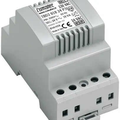 Transformateur de séparation AMD Comatec TBD2, IN: 230VAC, OUT: 24VAC/18VA, 3UM 
