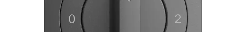 Kit frontale EDIZIOdue 0-1-2-3 60×60mm grigio scuro, per interruttore rotativo 