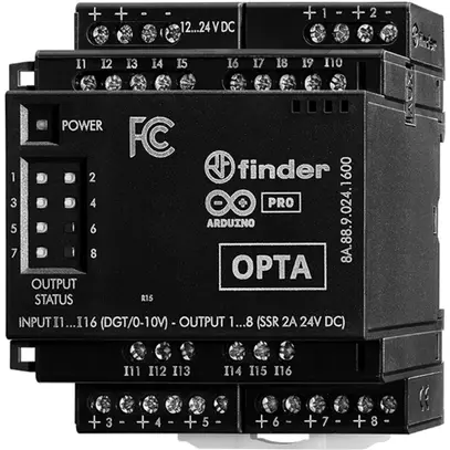 Modulo IN/OUT PLC AMD FINDER 8A.88 OPTA Codesys 12…24VDC DC 16×DI 8 16×AI 8×AO 