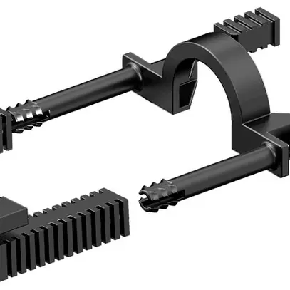Dispositivo di bloccaggio Rittal DK 7979.020 p.presa C14/C20 a PSM nero 20pz 