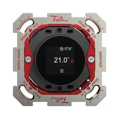Thermostat d'ambiance ENC Feller SNAPFIX® 230VAC 2A 4…30°C 77×77mm 
