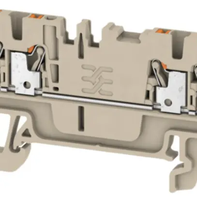 Borne de passage Weidmüller A4C PUSH IN 1.5mm² 4 connex.TS35 beige 