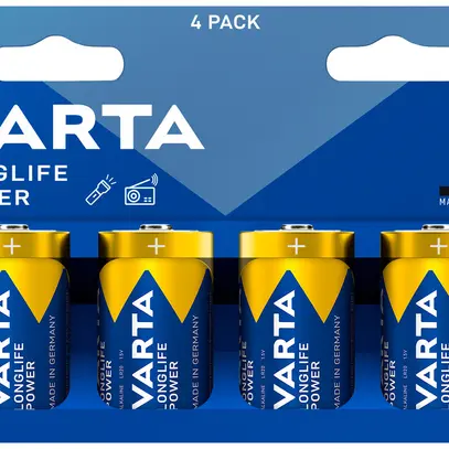 Batterie VARTA Consumer Longlife Power D alcaline Mn 1.5V blister à 4 pièces 