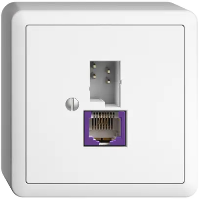 Prise AP T+T 6P/1×RJ45 DSL-à large bande EDIZIOdue blanc 