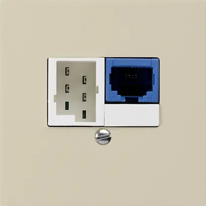 Boîte ENC DSL kallysto 1×RJ45/1×T+T beige 