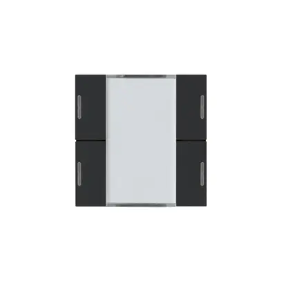 Frontset Hager kallysto LED 4×KNX systemlink/easylink schwarz 