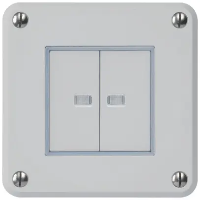 Interruttore INC robusto IP55 schema 3+3 2×illuminato grigio per combinazione 