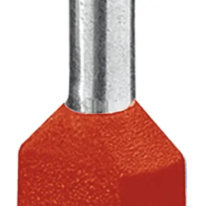 Embout de câble jumelé isolé PX DIN 46228 2×10mm² L=14mm rouge 