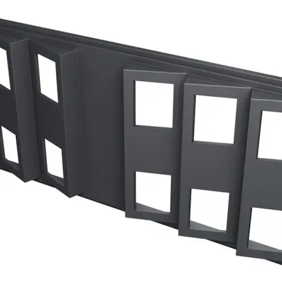 Cache R&M U-Box 415 Snap-in RJ45 12 ports oblique, noir 