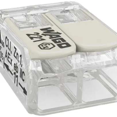 Verbindungsklemme WAGO COMPACT 2×0.2…4mm² Ex e transparent max.105°C, 440V 24.5A 