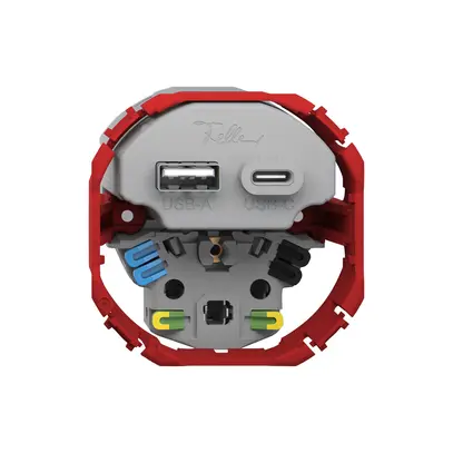 Presa di ricarica USB Feller SNAPFIX® USB A+C/T13 3A 230VAC 