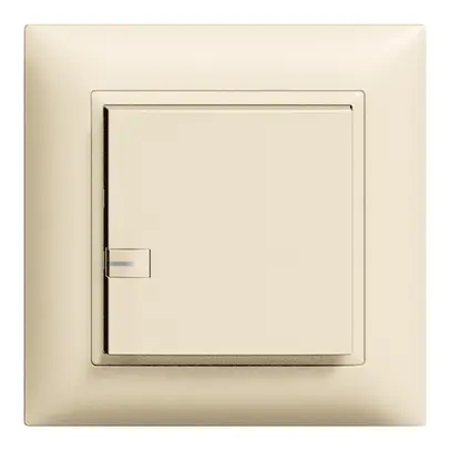 Poussoir ENC ZEP ON 1c/1t station centr. avec LED EDIZIOdue crema 