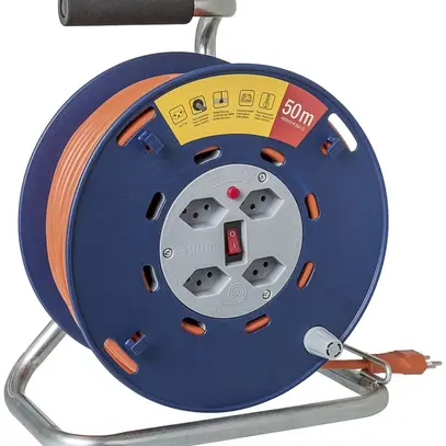 Avvolgicavo STERO LOOP grd.1 4×T13 50m TD3×1mm² blu/verde 